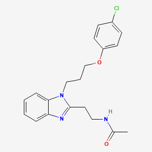 molecular formula C20H22ClN3O2 B2916175 N-(2-{1-[3-(4-chlorophenoxy)propyl]-1H-benzimidazol-2-yl}ethyl)acetamide CAS No. 871673-01-7