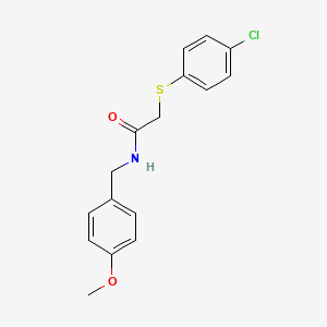 molecular formula C16H16ClNO2S B2916177 2-[(4-chlorophenyl)sulfanyl]-N-(4-methoxybenzyl)acetamide CAS No. 367481-60-5