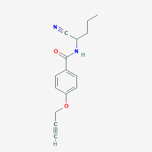 molecular formula C15H16N2O2 B2916178 N-(1-cyanobutyl)-4-(prop-2-yn-1-yloxy)benzamide CAS No. 1428088-98-5