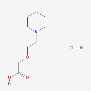 molecular formula C9H18ClNO3 B2916181 2-(2-Piperidin-1-ylethoxy)acetic acid;hydrochloride CAS No. 2248397-72-8