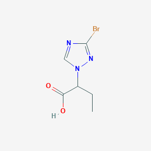 molecular formula C6H8BrN3O2 B2916186 2-(3-bromo-1H-1,2,4-triazol-1-yl)butanoic acid CAS No. 1798731-85-7