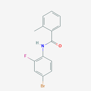 molecular formula C14H11BrFNO B291620 N-(4-bromo-2-fluorophenyl)-2-methylbenzamide 