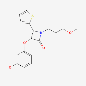 3-(3-Methoxyphenoxy)-1-(3-methoxypropyl)-4-(thiophen-2-yl)azetidin-2-one