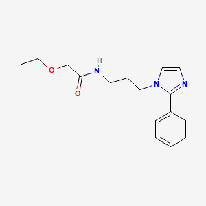 molecular formula C16H21N3O2 B2916209 2-ethoxy-N-(3-(2-phenyl-1H-imidazol-1-yl)propyl)acetamide CAS No. 1421500-40-4