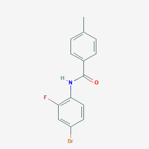 molecular formula C14H11BrFNO B291622 N-(4-bromo-2-fluorophenyl)-4-methylbenzamide 