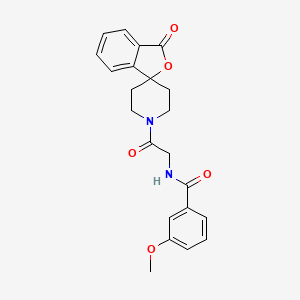 molecular formula C22H22N2O5 B2916225 3-甲氧基-N-(2-氧代-2-(3-氧代-3H-螺并[异苯并呋喃-1,4'-哌啶]-1'-基)乙基)苯甲酰胺 CAS No. 1705837-60-0