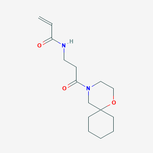 molecular formula C15H24N2O3 B2916230 N-[3-(1-Oxa-4-azaspiro[5.5]undecan-4-yl)-3-oxopropyl]prop-2-enamide CAS No. 2200031-58-7
