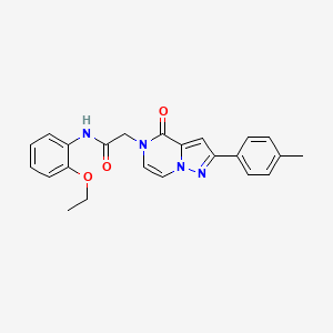 molecular formula C23H22N4O3 B2916236 N-(2-ethoxyphenyl)-2-(4-oxo-2-(p-tolyl)pyrazolo[1,5-a]pyrazin-5(4H)-yl)acetamide CAS No. 941963-78-6
