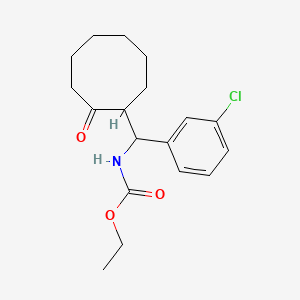 molecular formula C18H24ClNO3 B2916238 ethyl N-[(3-chlorophenyl)(2-oxocyclooctyl)methyl]carbamate CAS No. 478064-01-6