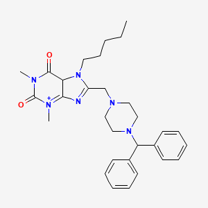 molecular formula C30H38N6O2 B2916264 8-{[4-(diphenylmethyl)piperazin-1-yl]methyl}-1,3-dimethyl-7-pentyl-2,3,6,7-tetrahydro-1H-purine-2,6-dione CAS No. 851941-08-7