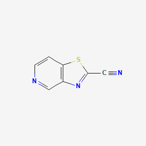 molecular formula C7H3N3S B2916267 Thiazolo[4,5-c]pyridine-2-carbonitrile CAS No. 1417816-59-1