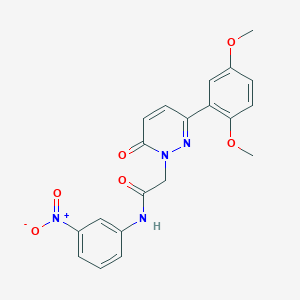molecular formula C20H18N4O6 B2916269 2-[3-(2,5-dimethoxyphenyl)-6-oxopyridazin-1-yl]-N-(3-nitrophenyl)acetamide CAS No. 899968-29-7