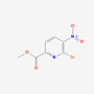 molecular formula C7H5BrN2O4 B2916273 6-溴-5-硝基烟酸甲酯 CAS No. 1805557-84-9