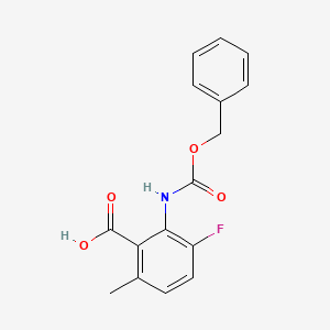 molecular formula C16H14FNO4 B2916274 3-Fluoro-6-methyl-2-(phenylmethoxycarbonylamino)benzoic acid CAS No. 2248405-14-1