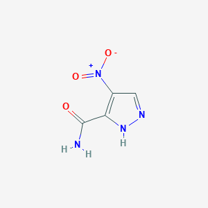 molecular formula C4H4N4O3 B2916275 4-Nitro-1H-pyrazole-3-carboxamide CAS No. 1092683-07-2; 65190-36-5