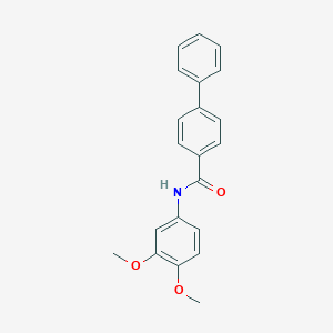 molecular formula C21H19NO3 B291628 N-(3,4-dimethoxyphenyl)biphenyl-4-carboxamide 