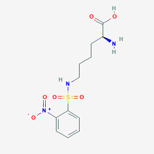 molecular formula C12H17N3O6S B2916295 (2S)-2-Amino-6-[(2-nitrophenyl)sulfonylamino]hexanoic acid CAS No. 503615-91-6