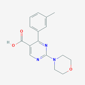 molecular formula C16H17N3O3 B2916298 4-(3-Methylphenyl)-2-morpholin-4-ylpyrimidine-5-carboxylic acid CAS No. 1340705-83-0