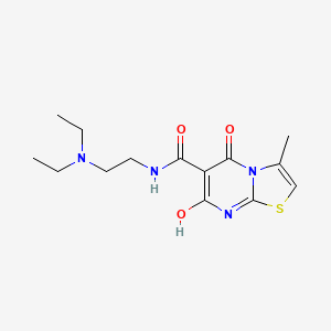 molecular formula C14H20N4O3S B2916304 N-(2-(二乙氨基)乙基)-7-羟基-3-甲基-5-氧代-5H-噻唑并[3,2-a]嘧啶-6-甲酰胺 CAS No. 898431-76-0