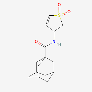 molecular formula C15H21NO3S B2916314 (3r,5r,7r)-N-(1,1-dioxido-2,3-dihydrothiophen-3-yl)adamantane-1-carboxamide CAS No. 946359-62-2