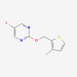 molecular formula C10H9FN2OS B2916319 5-Fluoro-2-[(3-methylthiophen-2-yl)methoxy]pyrimidine CAS No. 2198915-01-2