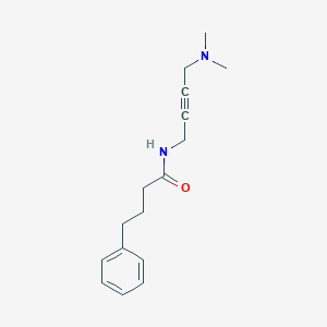 molecular formula C16H22N2O B2916320 N-(4-(dimethylamino)but-2-yn-1-yl)-4-phenylbutanamide CAS No. 1396676-70-2