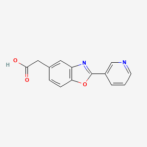 molecular formula C14H10N2O3 B2916321 2-[2-(3-Pyridinyl)-1,3-benzoxazol-5-yl]acetic acid CAS No. 38196-06-4