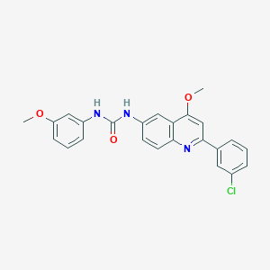 molecular formula C24H20ClN3O3 B2916323 1-(2-(3-Chlorophenyl)-4-methoxyquinolin-6-yl)-3-(3-methoxyphenyl)urea CAS No. 1116059-93-8