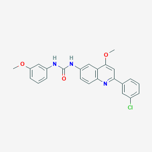 1-(2-(3-Chlorophenyl)-4-methoxyquinolin-6-yl)-3-(3-methoxyphenyl)urea