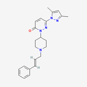 molecular formula C23H27N5O B2916338 6-(3,5-Dimethylpyrazol-1-yl)-2-[1-[(E)-3-phenylprop-2-enyl]piperidin-4-yl]pyridazin-3-one CAS No. 2380195-52-6