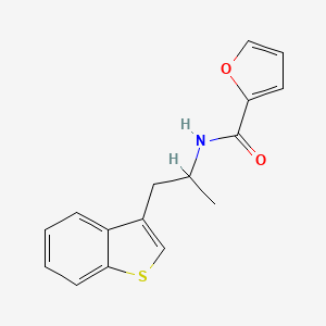 molecular formula C16H15NO2S B2916343 N-(1-(benzo[b]thiophen-3-yl)propan-2-yl)furan-2-carboxamide CAS No. 2034617-26-8