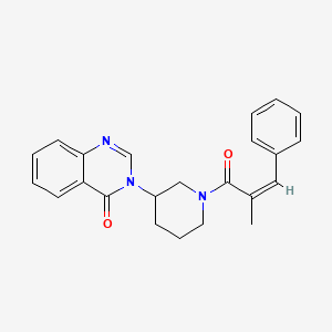 molecular formula C23H23N3O2 B2916351 (Z)-3-(1-(2-甲基-3-苯基丙烯酰)哌啶-3-基)喹唑啉-4(3H)-酮 CAS No. 2035021-72-6