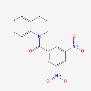 molecular formula C16H13N3O5 B2916352 1-(3,5-Dinitrobenzoyl)-1,2,3,4-tetrahydroquinoline CAS No. 301674-76-0