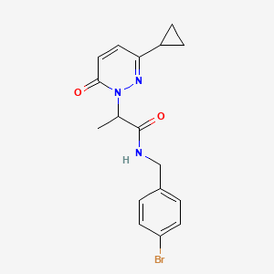 molecular formula C17H18BrN3O2 B2916355 N-(4-bromobenzyl)-2-(3-cyclopropyl-6-oxopyridazin-1(6H)-yl)propanamide CAS No. 2097859-63-5