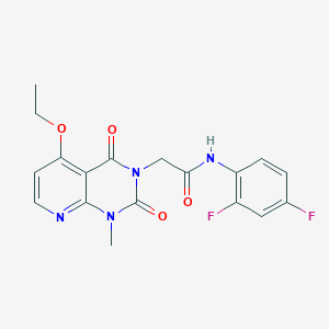 molecular formula C18H16F2N4O4 B2916357 N-(2,4-difluorophenyl)-2-(5-ethoxy-1-methyl-2,4-dioxo-1,2-dihydropyrido[2,3-d]pyrimidin-3(4H)-yl)acetamide CAS No. 1005298-76-9