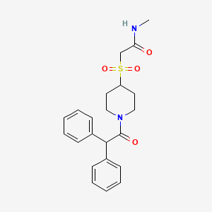 B2916362 2-((1-(2,2-diphenylacetyl)piperidin-4-yl)sulfonyl)-N-methylacetamide CAS No. 1797085-47-2