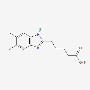 molecular formula C14H18N2O2 B2916363 5-(5,6-二甲基-1H-苯并咪唑-2-基)戊酸 CAS No. 1224322-38-6