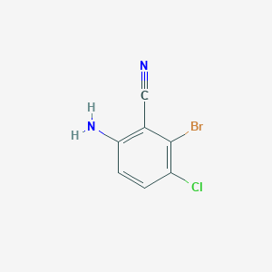molecular formula C7H4BrClN2 B2916364 6-Amino-2-bromo-3-chlorobenzonitrile CAS No. 1934421-15-4