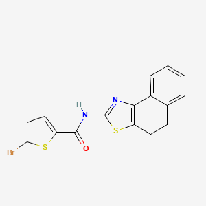 molecular formula C16H11BrN2OS2 B2916366 5-bromo-N-(4,5-dihydronaphtho[1,2-d]thiazol-2-yl)thiophene-2-carboxamide CAS No. 391229-72-4