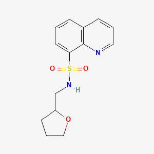 molecular formula C14H16N2O3S B2916367 N-(tetrahydrofuran-2-ylmethyl)quinoline-8-sulfonamide CAS No. 324045-07-0