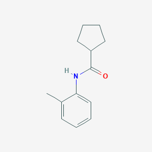 molecular formula C13H17NO B291637 N-(2-methylphenyl)cyclopentanecarboxamide 
