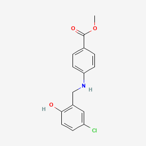 molecular formula C15H14ClNO3 B2916370 Methyl 4-[(5-chloro-2-hydroxybenzyl)amino]benzoate CAS No. 1097148-66-7