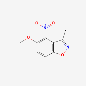 molecular formula C9H8N2O4 B2916387 5-Methoxy-3-methyl-4-nitrobenzo[d]isoxazole CAS No. 1435059-44-1