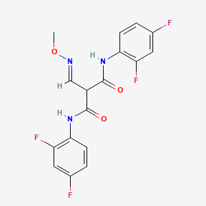 molecular formula C17H13F4N3O3 B2916388 N~1~,N~3~-双(2,4-二氟苯基)-2-[(甲氧基亚氨基)甲基]丙二酰胺 CAS No. 339096-54-7
