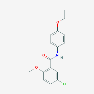 molecular formula C16H16ClNO3 B291640 5-chloro-N-(4-ethoxyphenyl)-2-methoxybenzamide 