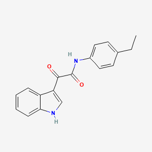 molecular formula C18H16N2O2 B2916400 N-(4-乙基苯基)-2-(1H-吲哚-3-基)-2-氧代乙酰胺 CAS No. 852367-61-4