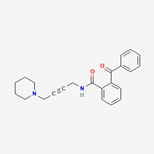 molecular formula C23H24N2O2 B2916402 2-苯甲酰基-N-(4-(哌啶-1-基)丁-2-炔-1-基)苯甲酰胺 CAS No. 1396685-26-9