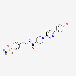 molecular formula C25H29N5O4S B2916404 1-(6-(4-methoxyphenyl)pyridazin-3-yl)-N-(4-sulfamoylphenethyl)piperidine-4-carboxamide CAS No. 1105217-24-0