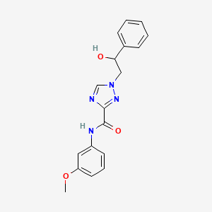 molecular formula C18H18N4O3 B2916405 1-(2-羟基-2-苯乙基)-N-(3-甲氧基苯基)-1H-1,2,4-三唑-3-甲酰胺 CAS No. 2109556-00-3