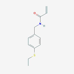 molecular formula C12H15NOS B2916410 N-[(4-Ethylsulfanylphenyl)methyl]prop-2-enamide CAS No. 2361642-92-2